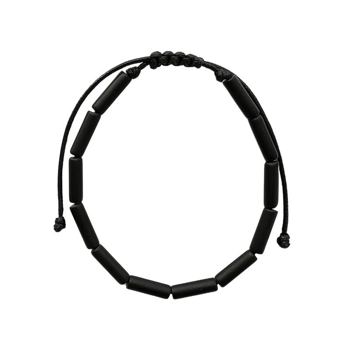 Buddha Stonesブラックオニキスビーズサポート保護ブレスレット