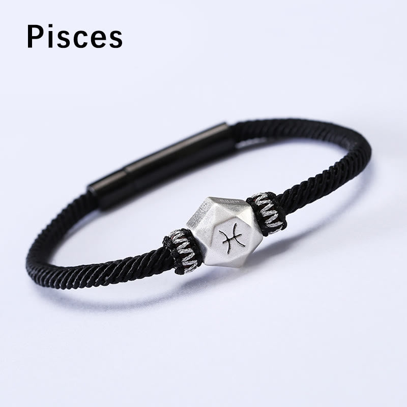 Buddha Stones999スターリングシルバー 12星座守護ハンドメイドストリングブレスレット - 魚座 - 19CM - image 20