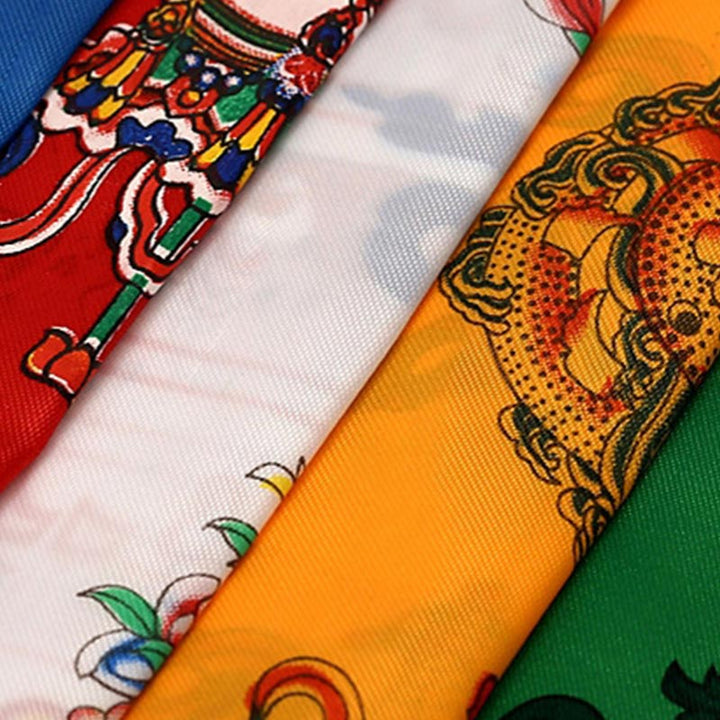 チベットの幸運の祝福のBuddha Stones5色カター装飾