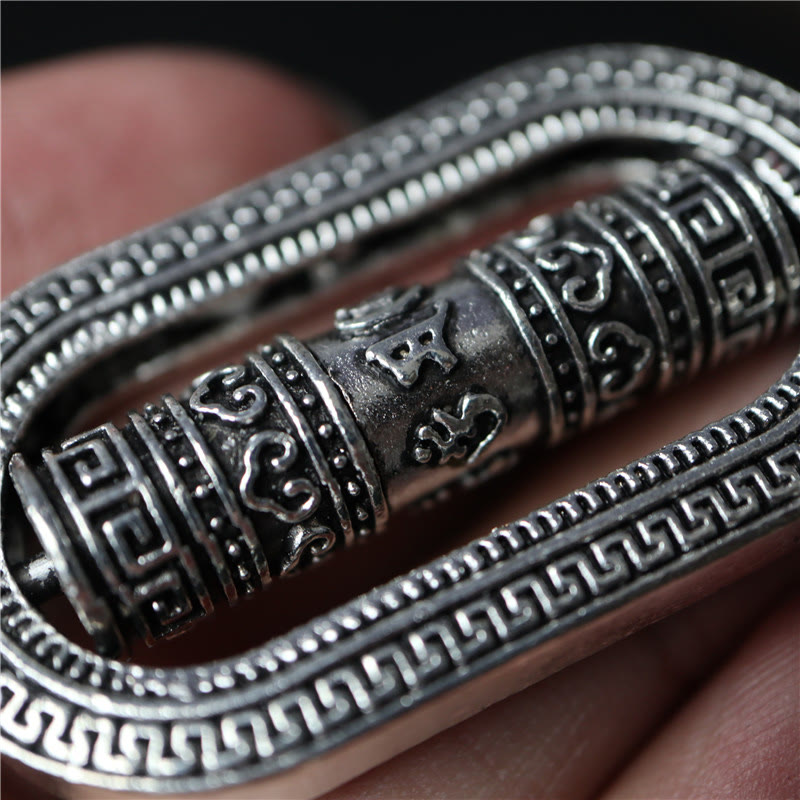 チベットのBuddha Stonesオム・Om Mani Padme Hum祈りの輪 平和 回転式 車用吊り下げ装飾