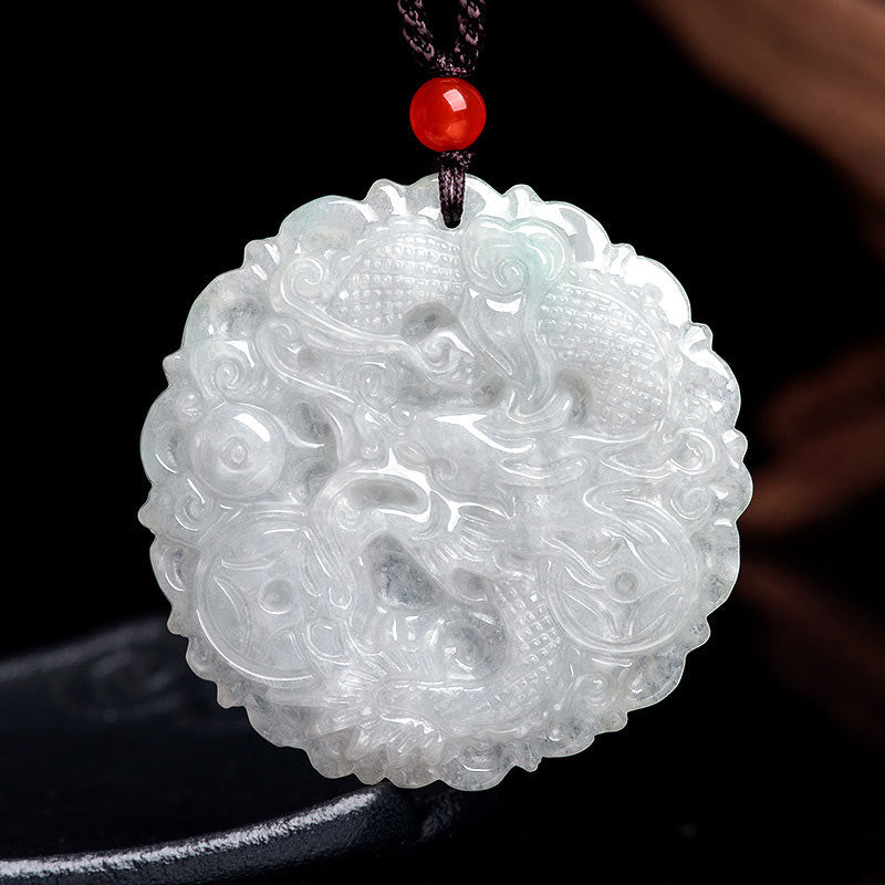 Buddha Stones白翡翠 龍守護ネックレス 紐ペンダント - image 6