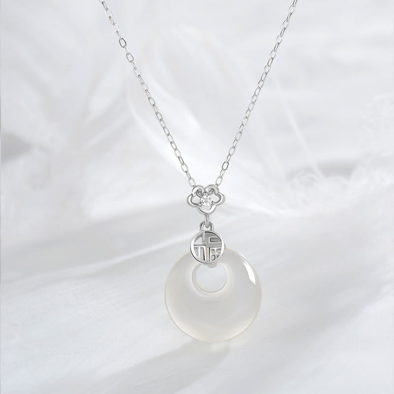 Buddha Stones925 スターリングシルバー ホワイトアゲート フーキャラクター 幸福 幸運 ネックレス ペンダント - 銀 - image 4