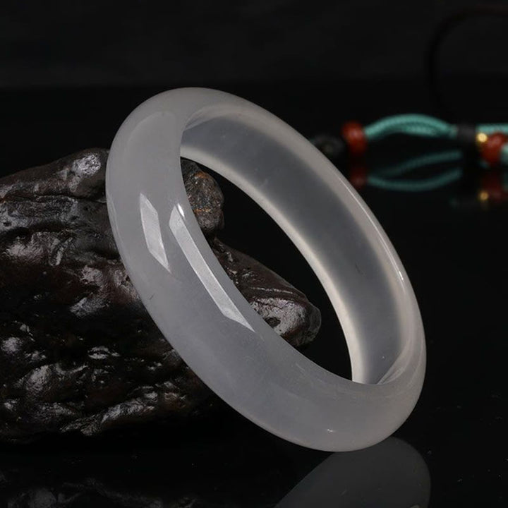 Buddha Stones天然 半透明 ゴールデン シルク 翡翠 富と幸運ブレスレットバングル - image 8