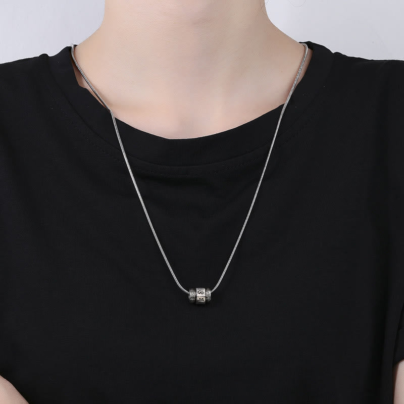 Buddha Stonesチベットのオーム・マニ・パドメ・フム平和ネックレス回転式ペンダント - image 6