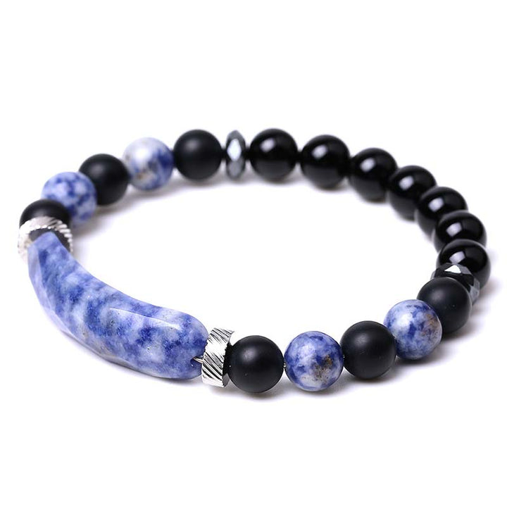 Buddha Stones天然クリスタルブルーアベンチュリンヒーリングブレスレット