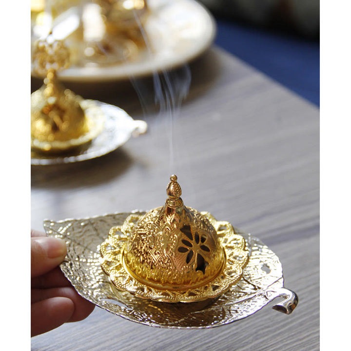 チベットの金箔ミニコースター瞑想用香炉