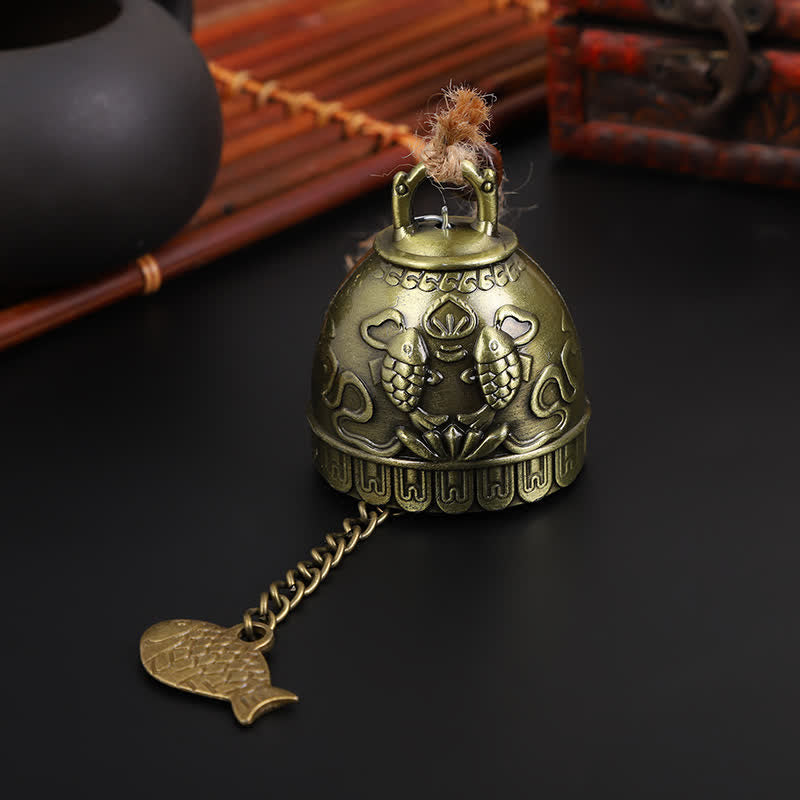 Buddha Stones風水 仏像 鯉 龍 象 風鈴 ベル 幸運 壁掛け 装飾