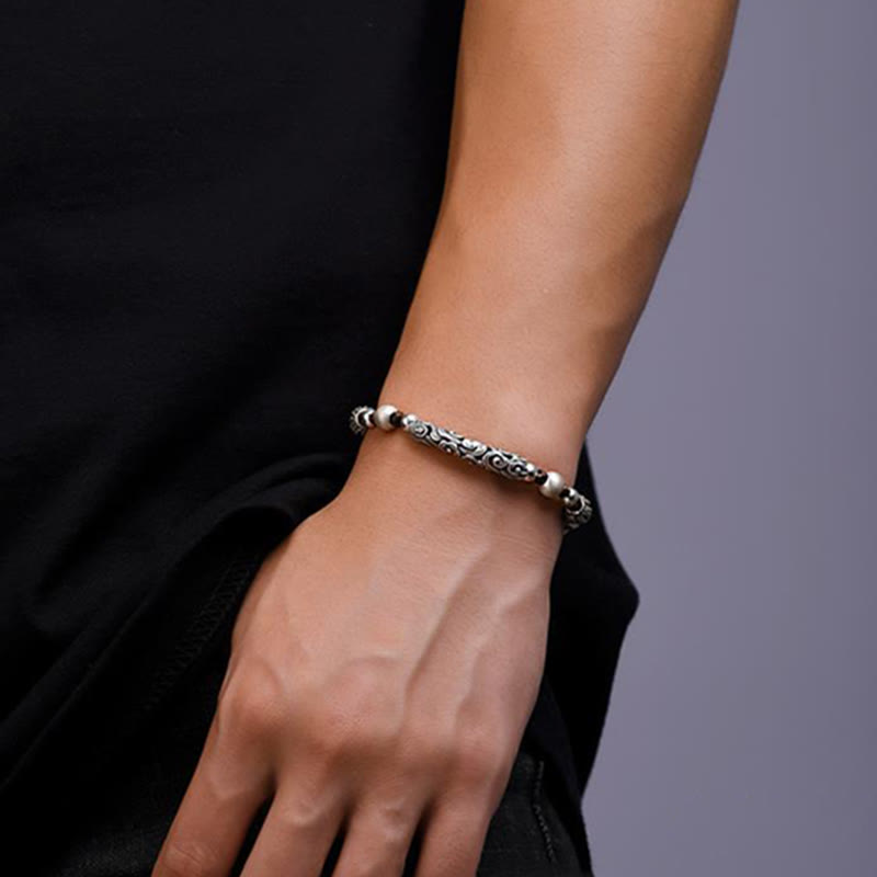 Buddha Stonesチベット ハンドメイド 銅製 999 スターリングシルバー 縁起の良い雲 富の紐ブレスレット - image 5