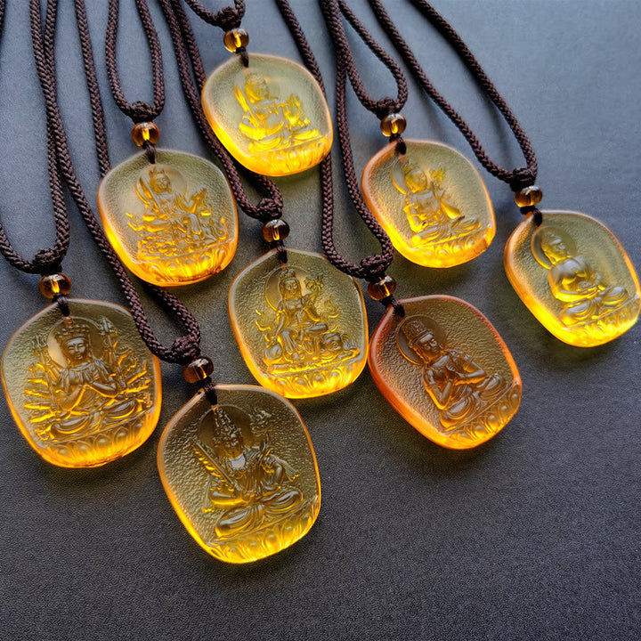 Buddha Stones十二支誕生仏の祝福 劉里 クリスタル 慈悲のネックレス ペンダント - image 8