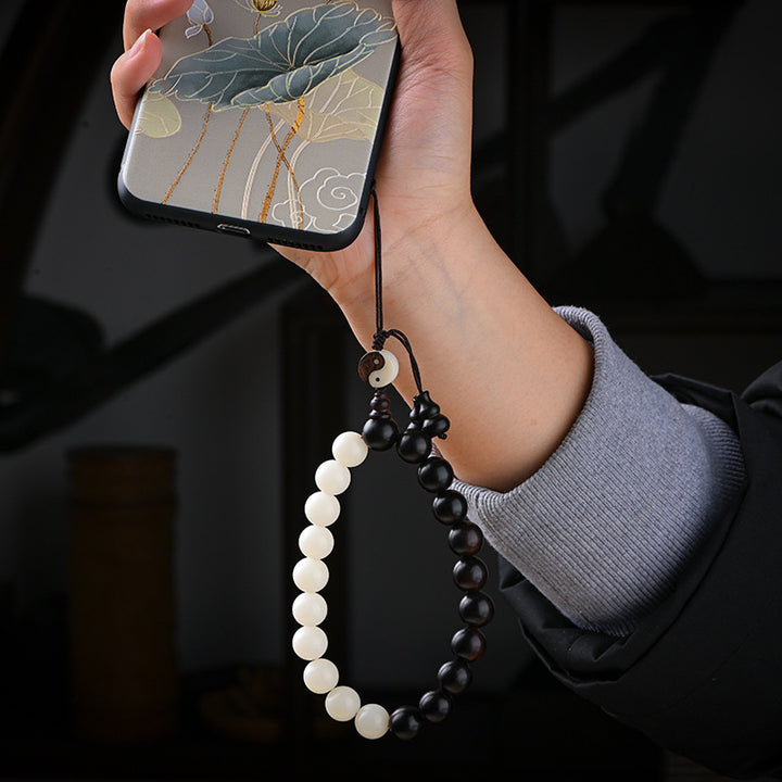 Buddha Stones黒檀YinYang守護 ブレスレット 装飾