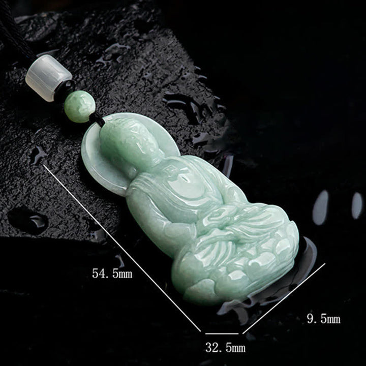 Buddha Stones阿弥陀仏 翡翠 お守り 慈悲の紐ネックレス - image 17