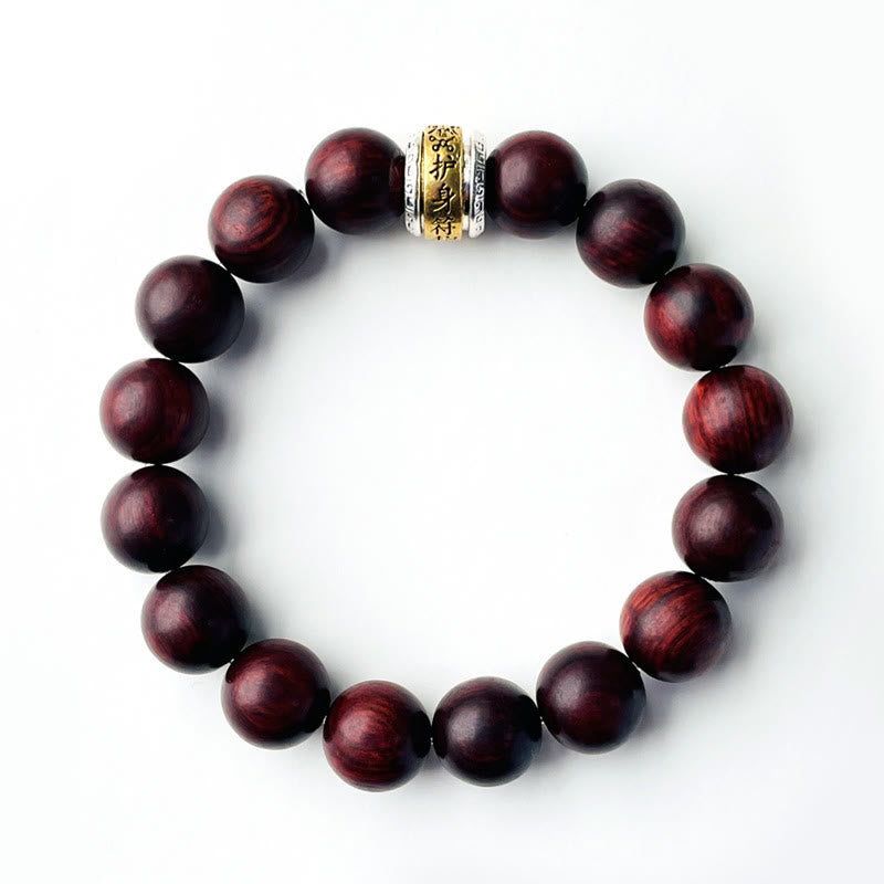 Buddha Stones小葉紅檀お守りブレスレット