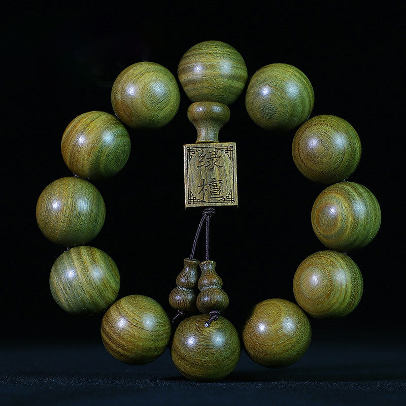 Buddha Stonesチベットグリーンサンダルウッドキュアブレスレット - image 3