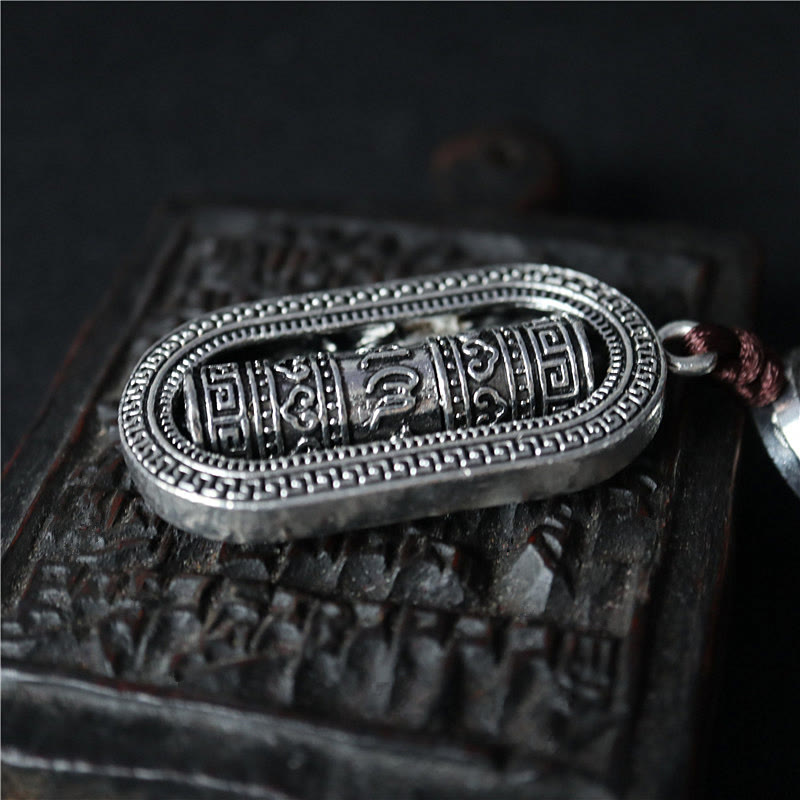 チベットのBuddha Stonesオム・Om Mani Padme Hum祈りの輪 平和 回転式 車用吊り下げ装飾