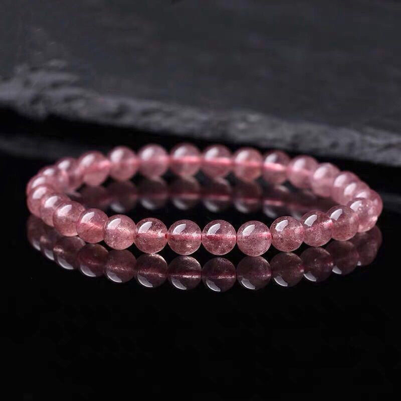 Buddha Stones天然ローズクォーツ ラブケアリングブレスレット
