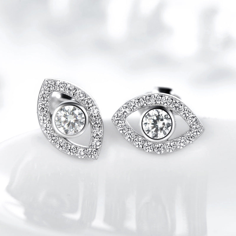 Buddha Stones925スターリングシルバー 邪眼シンボル 守護スタッドピアス