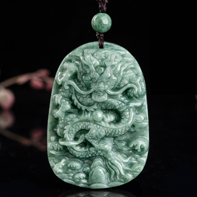 Buddha Stones十二支 龍 翡翠 繁栄のネックレス ビーズ ペンダント - image 6