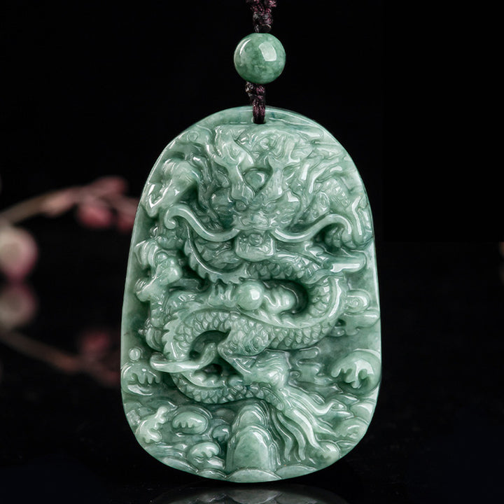 Buddha Stones十二支 龍 翡翠 繁栄のネックレス ビーズ ペンダント - image 6