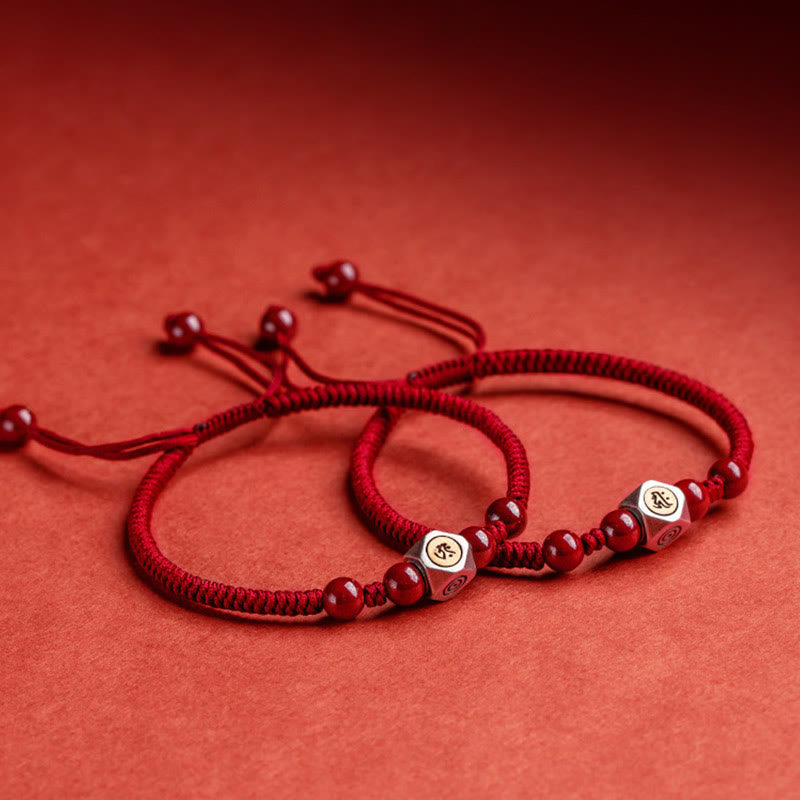 Buddha Stones925スターリングシルバー十二支誕生仏辰砂 カームブレスレット - image 2