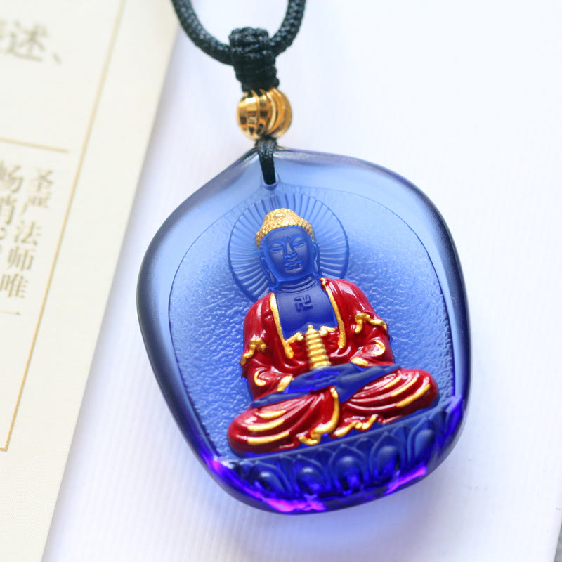 Buddha Stonesチベット薬師如来 劉備 水晶 慈悲のネックレス ペンダント - パゴダ薬師如来 - image 7
