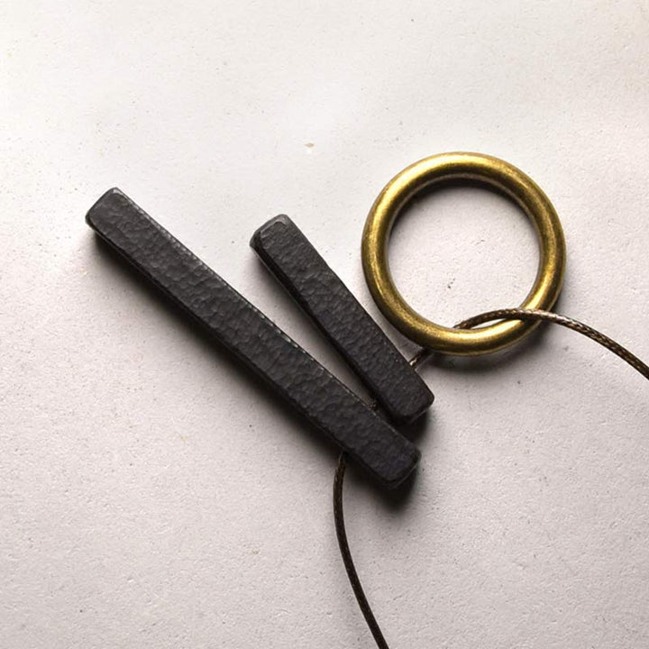 Buddha Stones禅サークル黒檀悟りのネックレスペンダント - 黒檀 - image 1