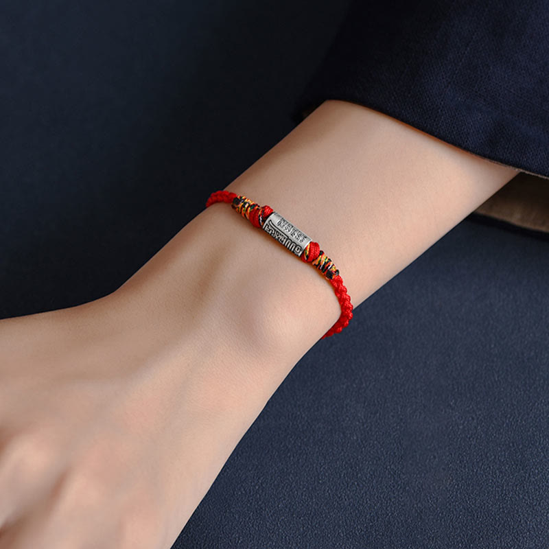 Buddha Stones手作り 925スターリングシルバー 万事うまくいくデザイン 保護強さブレスレットアンクレット - image 8