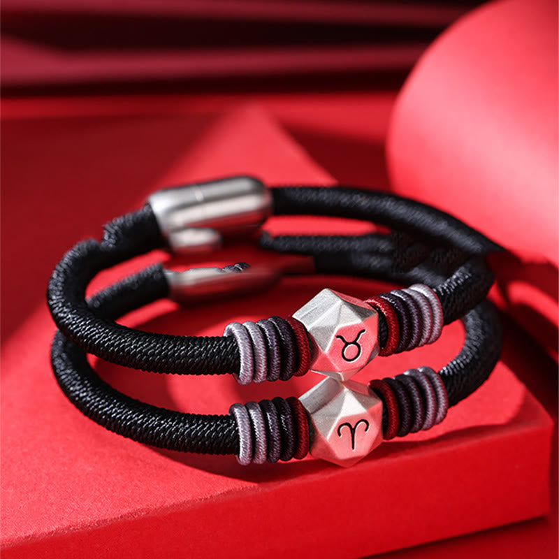 Buddha Stones999スターリングシルバー 12星座の祝福 ハンドメイド ストリングブレスレット