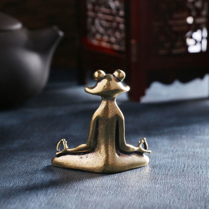 Buddha Stones小型 カエル 亀 鯉 カタツムリ カニ 銅製 富 家の装飾 - image 3