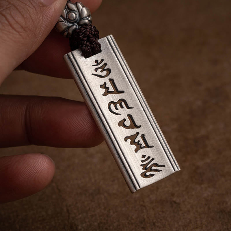 Buddha Stones999スターリングシルバーオーム・マニ・パドメ・フム彫刻入り 蓮の知恵ネックレスペンダント - image 11