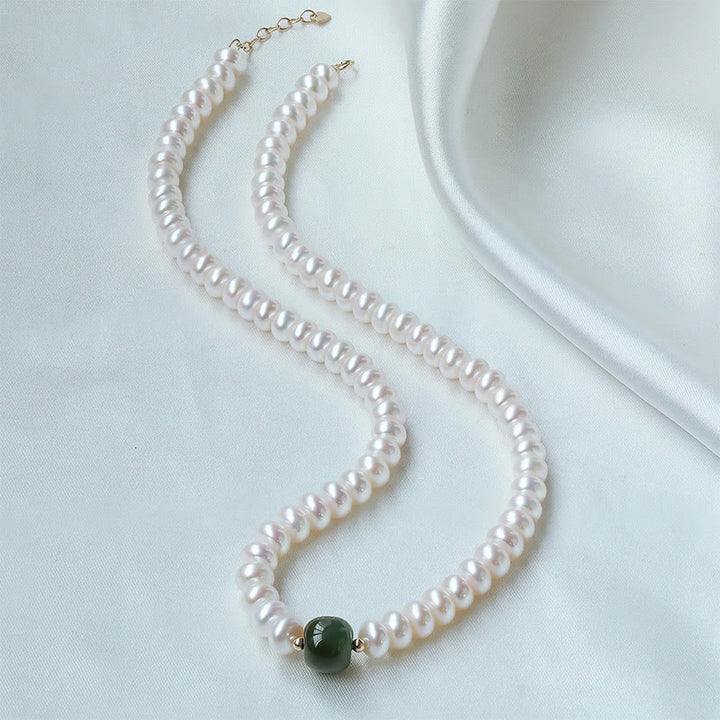 Buddha Stones 925スターリングシルバー 天然真珠 和田翡翠 アクアマリン 知恵 誠実 ネックレス ペンダント ブレスレット