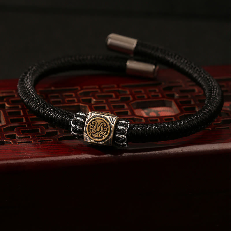 Buddha Stones925スターリングシルバー パーフェクトノット キングコングノット 信仰の強さブレスレット