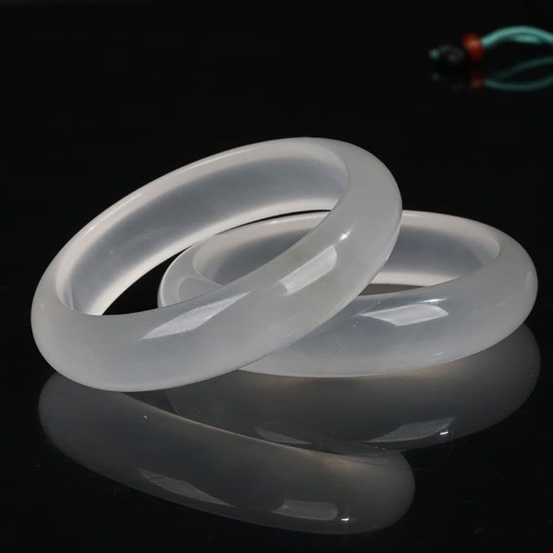 Buddha Stones天然 半透明 ゴールデン シルク 翡翠 富と幸運ブレスレットバングル - image 6