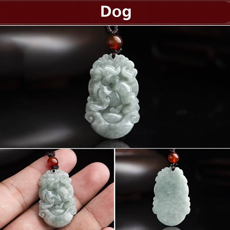 Buddha Stones天然翡翠12星座成功ペンダントネックレス - image 17