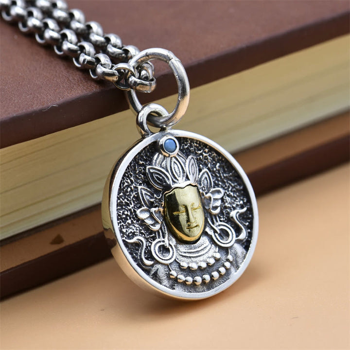 Buddha Stones925 スターリングシルバー グリーンターラ ダブルドルジェ ヴァジュラ 守護ネックレスペンダント - image 5