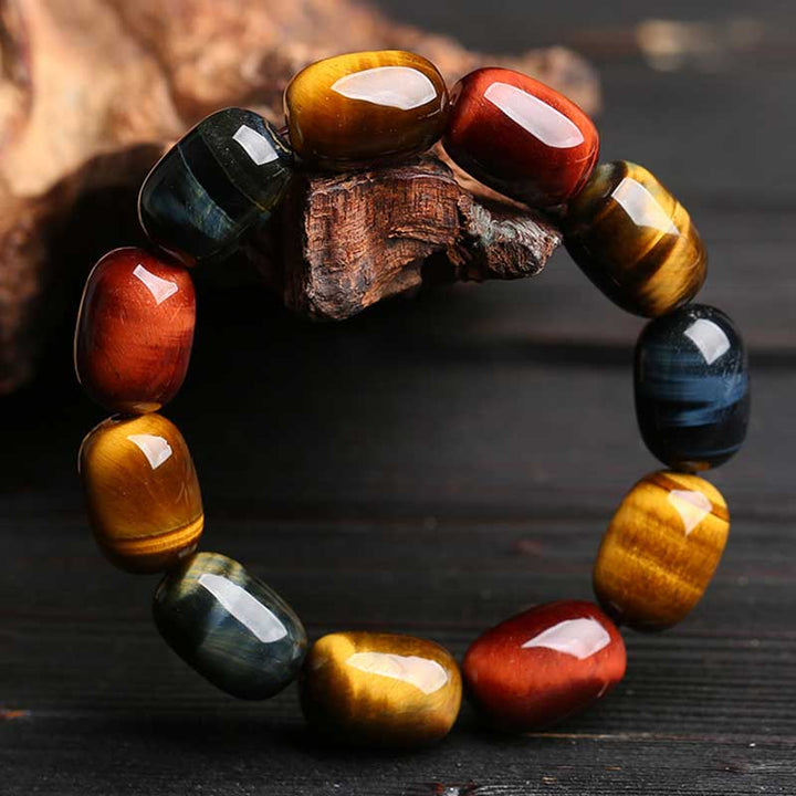 Buddha Stones天然タイガーアイヒーリングプロテクションブレスレット