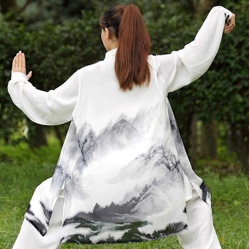 3点セット 水墨画 瞑想 祈り スピリチュアル 禅 太極拳 気功 練習 ユニセックス 服 セット - image 5