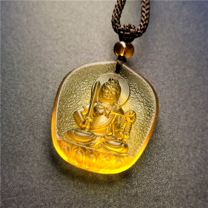 Buddha Stones十二支誕生仏の祝福 劉里 クリスタル 慈悲のネックレス ペンダント - 雄鶏-アカラナタ（ペンダントサイズ：約4.5×3.8×1cm） - image 3