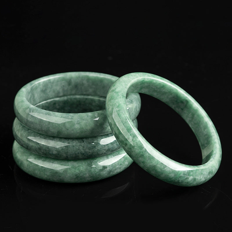 Buddha Stones天然翡翠の幸運と富のバングルブレスレット