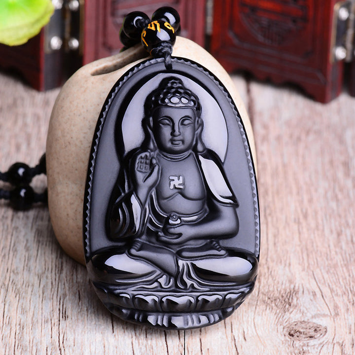 Buddha Stones十二支 黒曜石 仏陀 お守り 保護ペンダント ネックレス - image 8