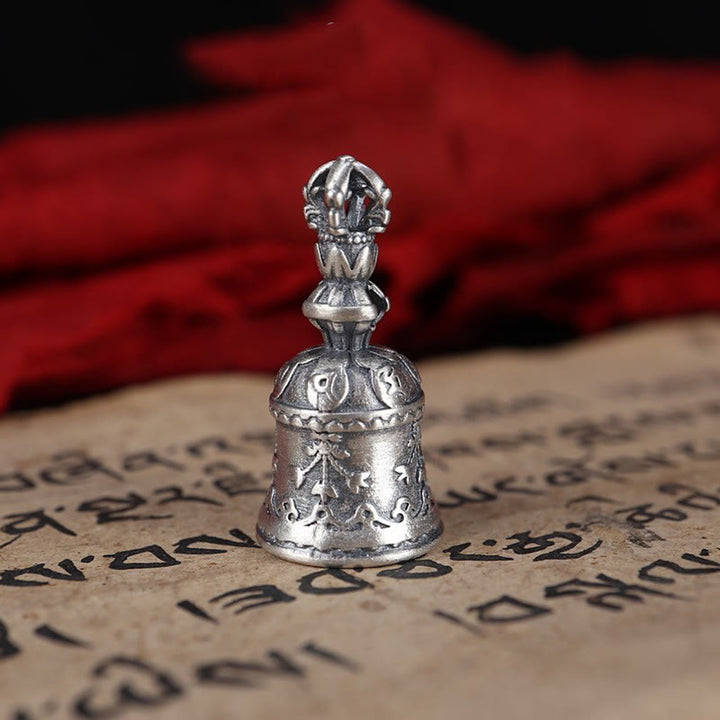 Buddha Stonesチベット 925 スターリングシルバーオーム・マニ・パドメ・フムジェベル ヴァジュラ 彫刻 悟りのペンダント 吊り下げ装飾 - ドルジェベルペンダントのみ（13.5×27mm） - image 14