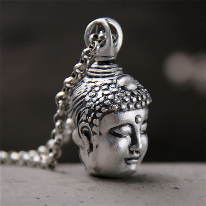 Buddha Stones999スターリングシルバー ブッダ デーモン セレニティ ネックレス ペンダント - 仏陀（ペンダントのみ）-999スターリングシルバー - image 1