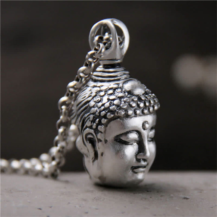 Buddha Stones999スターリングシルバー ブッダ デーモン セレニティ ネックレス ペンダント - 仏陀（ペンダントのみ）-999スターリングシルバー - image 1