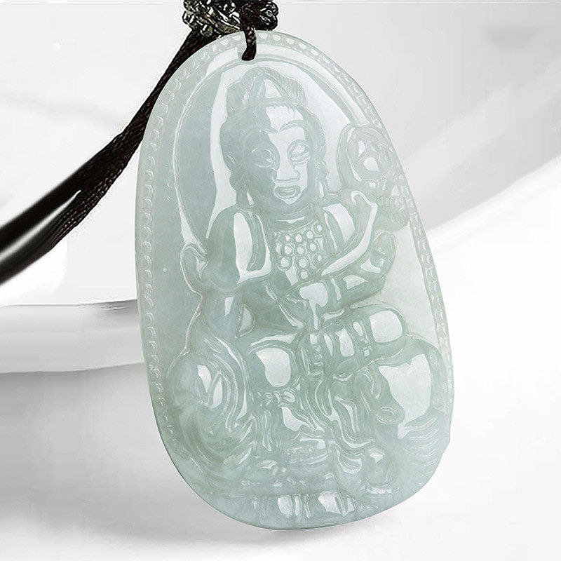 Buddha Stones十二支誕生仏翡翠 富と繁栄のネックレスペンダント - 龍/蛇 - image 9