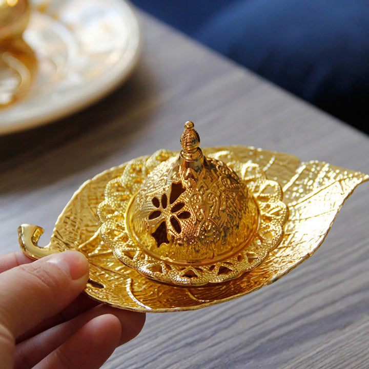 チベットの金箔ミニコースター瞑想用香炉