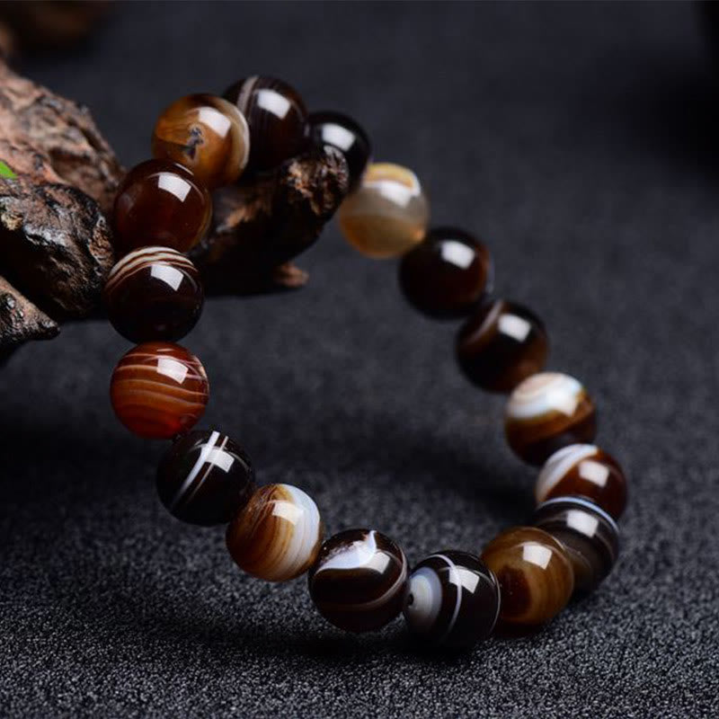 Buddha Stonesチベット産サードニクス 幸福のポジティブなブレスレット