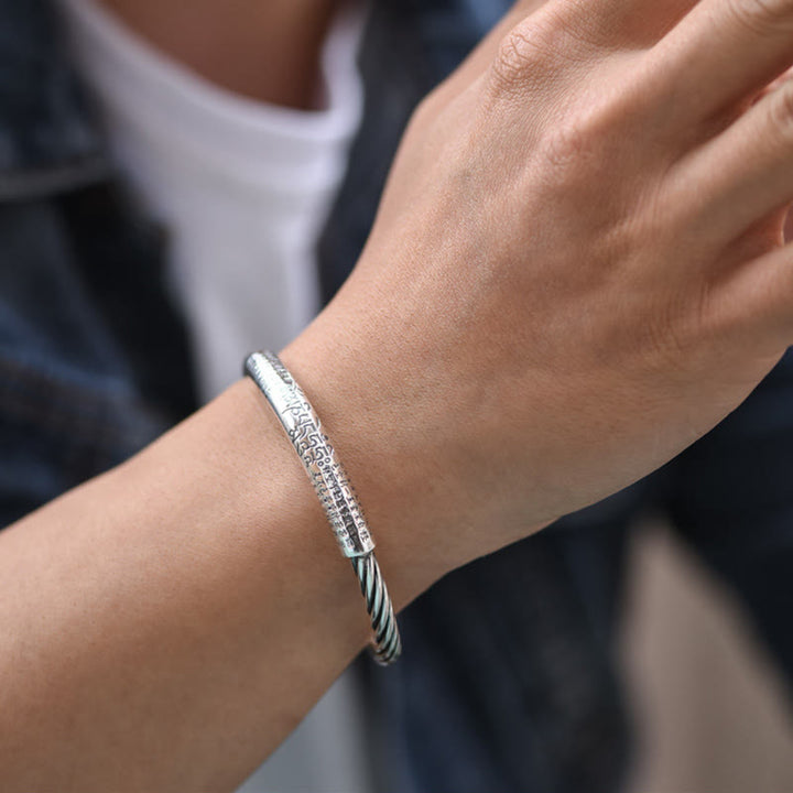 Buddha Stonesチベットオーム・マニ・パドメ・フム般若心経 清浄カフブレスレット - image 8