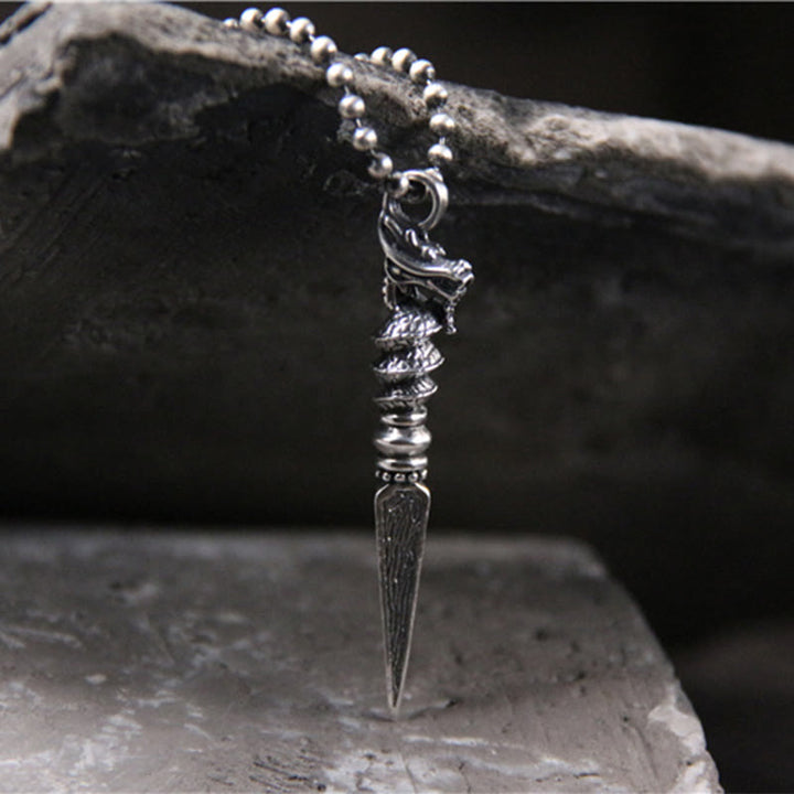 Buddha Stones925 スターリングシルバー 龍年デザイン ドルジェ ヴァジュラ 守護ネックレス ペンダント