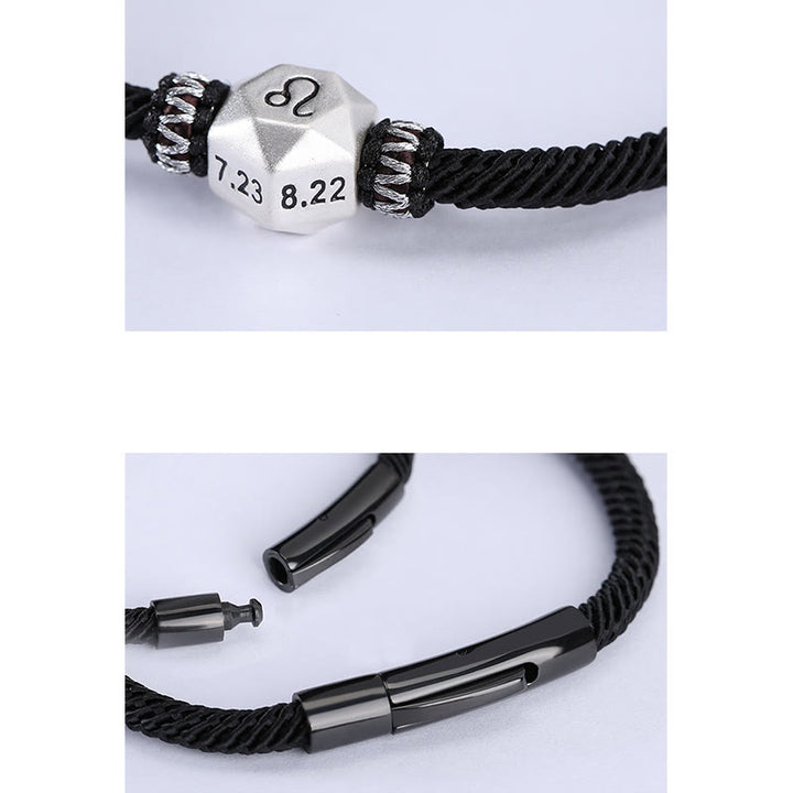 Buddha Stones999スターリングシルバー 12星座守護ハンドメイドストリングブレスレット