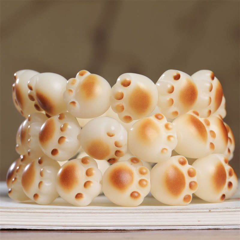 Buddha Stonesかわいい猫の足爪 菩提樹 平和ブレスレット - image 3