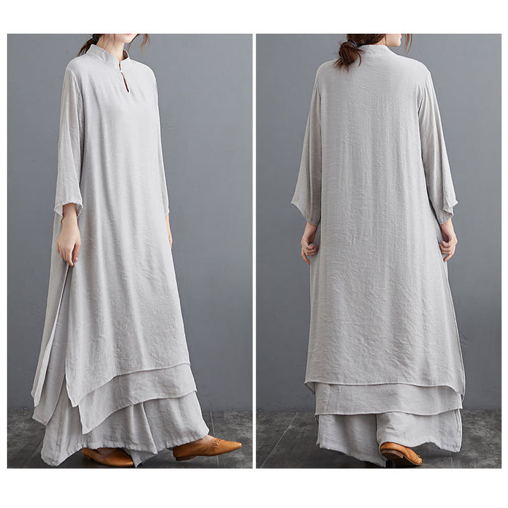 Buddha Stonesシンプルな模様 瞑想 祈り スピリチュアル 禅 ヨガウェア レディースセット - image 7